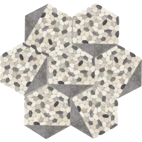 Harbor Tri-Hex Pebble - stone tile